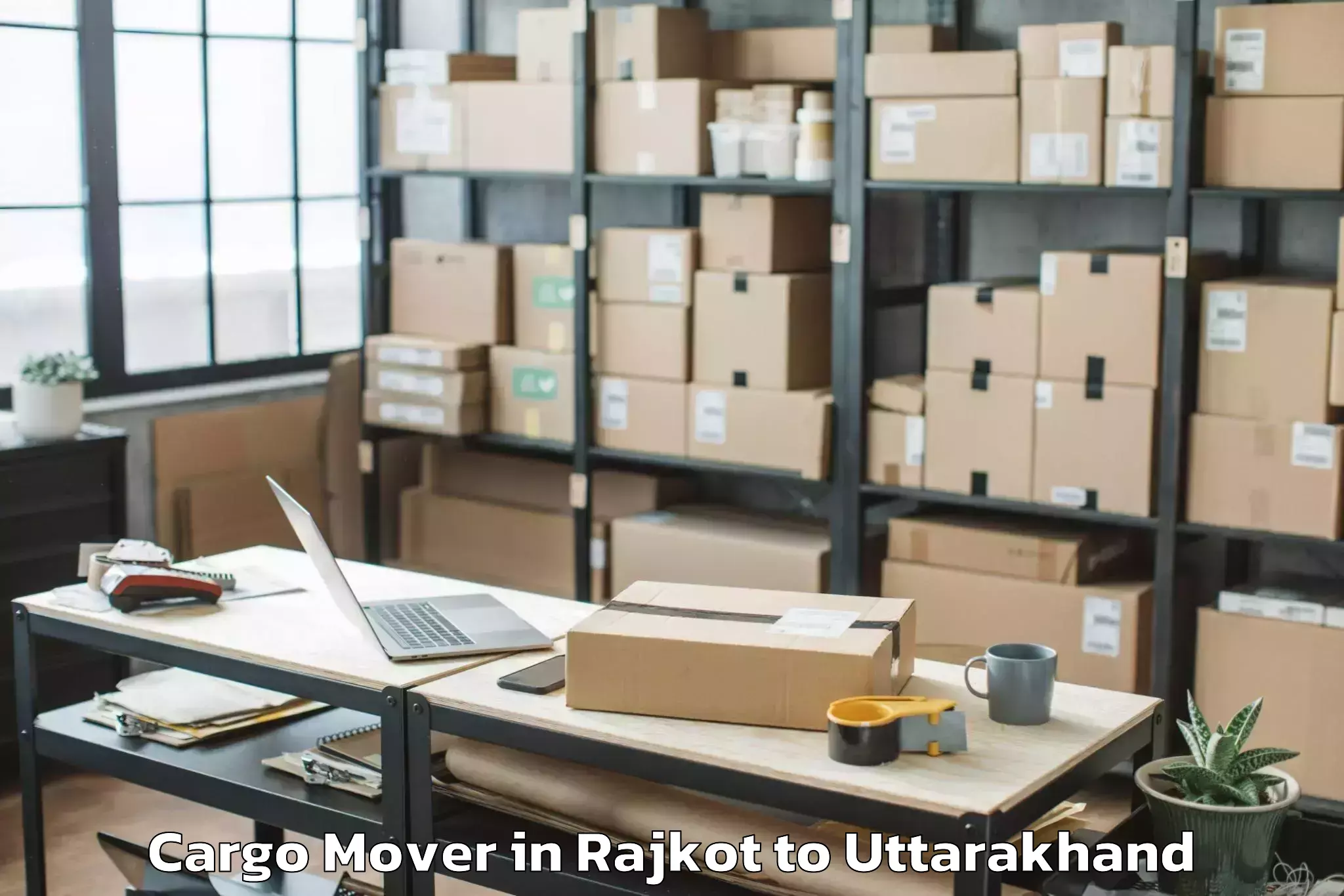 Book Rajkot to Thalisain Cargo Mover Online